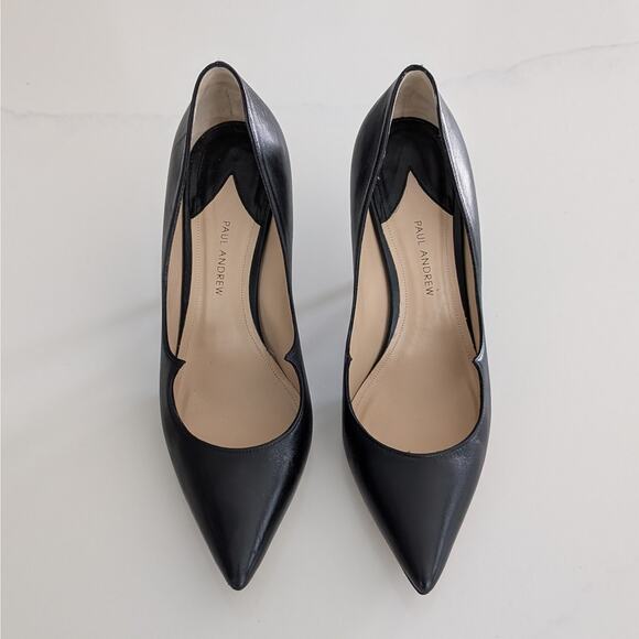 EUC Paul Andrew Zenadia Pump Black Leather IT Sz 40 US 9.5 $675 - Picture 3 of 7
